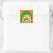 India Cricket Spirit Abstract Design Vierkante Sticker (Tas)