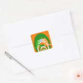 India Cricket Spirit Abstract Design Vierkante Sticker (Envelop)