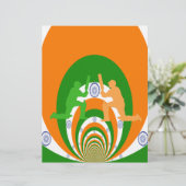 India Cricket Spirit: Abstract Ontwerp (Staand voorkant)