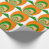 India Cricket Spirit: Abstract Ontwerp Cadeaupapier (Hoek)