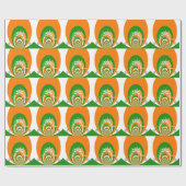 India Cricket Spirit: Abstract Ontwerp Cadeaupapier (Vlak)