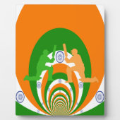 India Cricket Spirit: Abstract Ontwerp Fotoplaat (Voorkant)