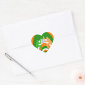 India Cricket Spirit: Abstract Ontwerp Hart Sticker (Envelop)