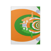 India Cricket Spirit: Abstract Ontwerp Notitieblok (Linkerzijde)