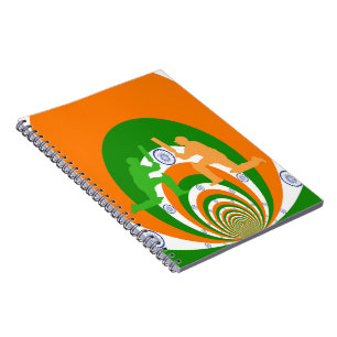 India Cricket Spirit: Abstract Ontwerp Notitieboek