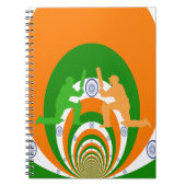 India Cricket Spirit: Abstract Ontwerp Notitieboek (Voorkant)