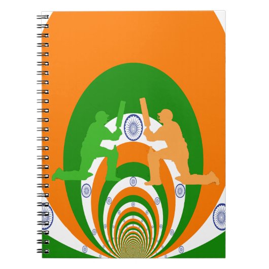 India Cricket Spirit: Abstract Ontwerp Notitieboek (Voorkant)