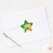 India Cricket Spirit: Abstract Ontwerp Ster Sticker (Envelop)