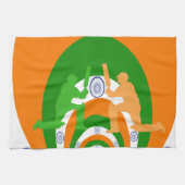 India Cricket Spirit: Abstract Ontwerp Theedoek (Horizontaal)