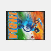 India Cricket Supporters Jersey - Indian Cricket F Fleece Deken (Voorkant (Horizontaal))