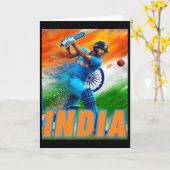 India Cricket Supporters Jersey - Indian Cricket F Kaart (Gele Bloem)