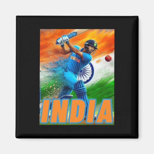 India Cricket Supporters Jersey - Indiase Cricket Magneet (Voorkant)