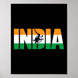 India Cricket Supporters Shirt Jersey Indiase Cric Poster