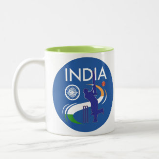 India Cricket Team Beker Tweekleurige Koffiemok