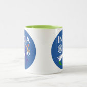 India Cricket Team Mug Tweekleurige Koffiemok (Center)