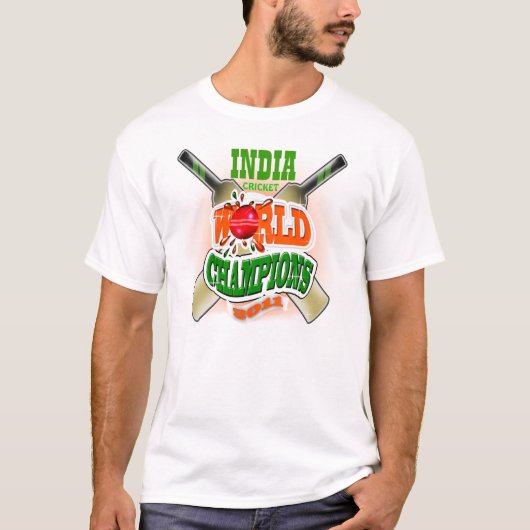 India Cricket World Cup 2011 T Shirt (Voorkant)