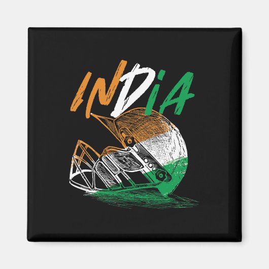 India Cricketteam Cricketspeler Cricketer Magneet (Voorkant)