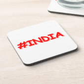 "#India" Cute Design. Bestel nu Bier Onderzetter (Linkerzijde)