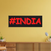 "#India" Cute Design. Bestel nu Canvas Afdruk (Insitu (Woonkamer))