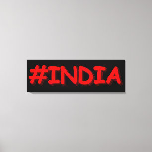 "#India" Cute Design. Bestel nu Canvas Afdruk