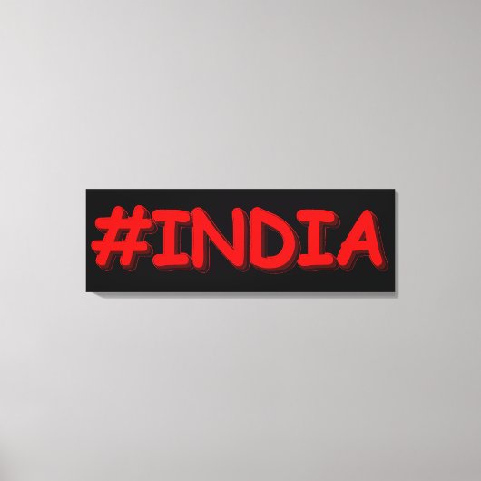 "#India" Cute Design. Bestel nu Canvas Afdruk (Voorkant)