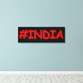 "#India" Cute Design. Bestel nu Canvas Afdruk (Insitu (Houten vloer))
