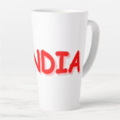 "#India" Cute Design. Bestel nu Latte Mok (Rechterhoek)