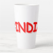 "#India" Cute Design. Bestel nu Latte Mok (Voorkant)