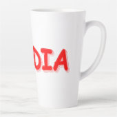 "#India" Cute Design. Bestel nu Latte Mok (Rechts)