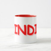 "#India" Cute Design. Bestel nu Mok (Midden)