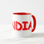 "#India" Cute Design. Bestel nu Mok (Voorkant rechts)