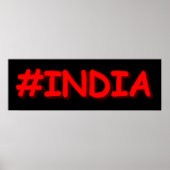 "#India" Cute Design. Bestel nu Poster (Voorkant)