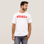 "#India" Cute Design. Bestel nu T-shirt (Voorkant volledig)