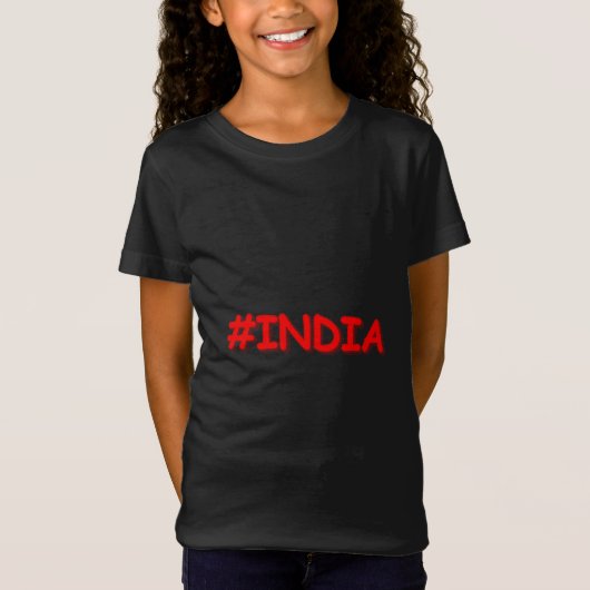 "#India" Cute Design. Bestel nu T-shirt (Voorkant)