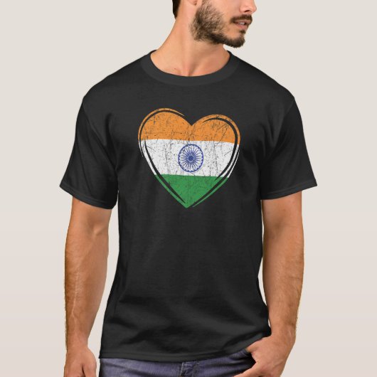 India Dag Hindustani Indische vlag 2 T-shirt (Voorkant)