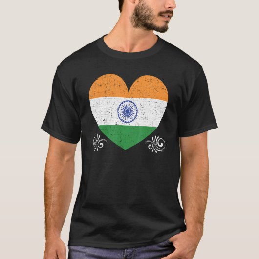 India Dag Hindustani Indische vlag 3 T-shirt (Voorkant)