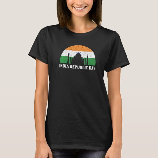 India Dag Hindustani Indische vlag 5 T-shirt (Voorkant)