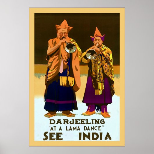 India ~ Darjeeling ~ Vintage Travel Poster (Voorkant)