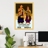 India ~ Darjeeling ~ Vintage Travel Poster (Thuiskantoor)