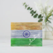 India distressed Indian flag Briefkaart (Staand voorkant)