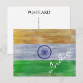 India distressed Indian flag Briefkaart (Voorkant / Achterkant)