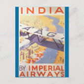 India door Imperial Airways Briefkaart (Voorkant)