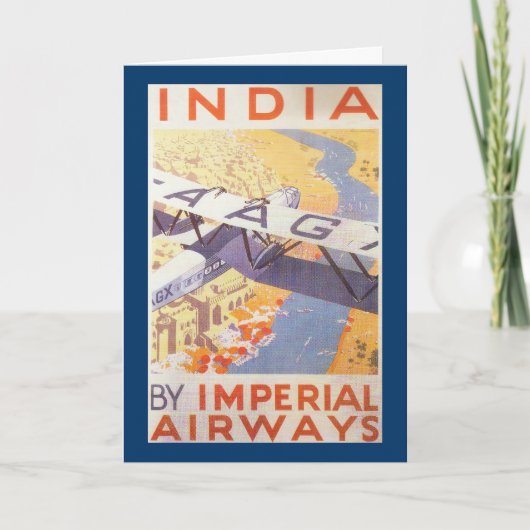 India door Imperial Airways Kaart (Voorkant)
