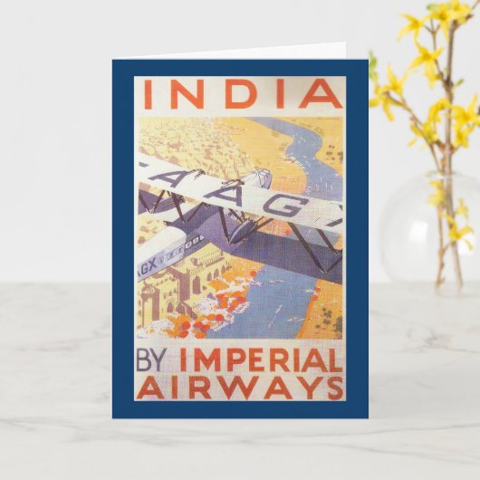 India door Imperial Airways Kaart (Gele Bloem)