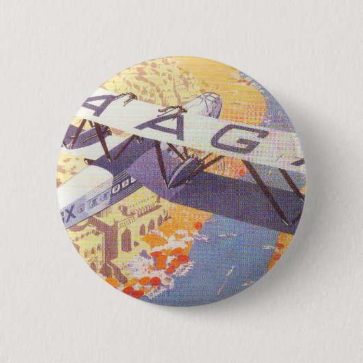 India door Imperial Airways Ronde Button 5,7 Cm (Voorkant)