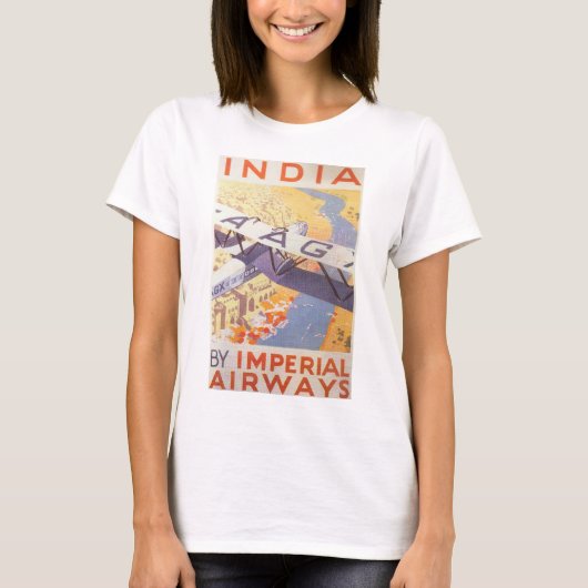India door Imperial Airways T-shirt (Voorkant)