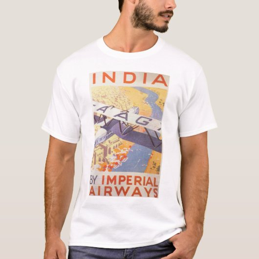 India door Imperial Airways T-shirt (Voorkant)