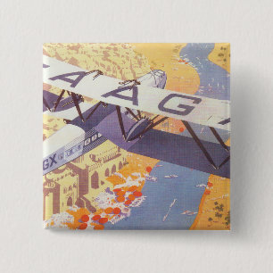 India door Imperial Airways Vierkante Button 5,1 Cm