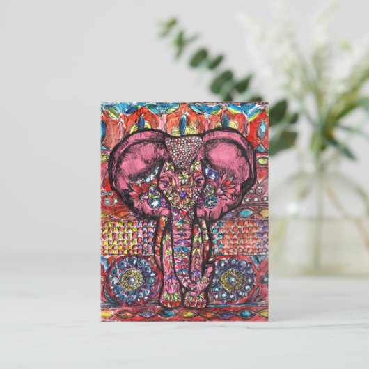 India Elephant Briefkaart (Staand voorkant)