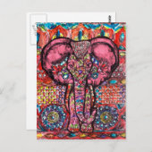 India Elephant Briefkaart (Voorkant / Achterkant)